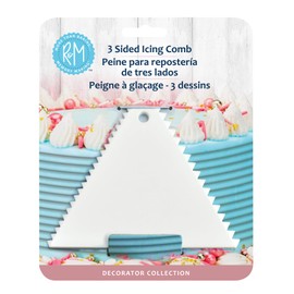 CybrTrayd R&M Plastic Carded Icing Comb, White
