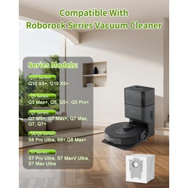 VBN 18 Packs Q10 Q7 Q5 Dust Bags for Roborock Q7 M5+, Q10 S5+/Q10 X5+, S8 Pro Ultra, S8+, Q7 Max+, Q5+, Q5 Max+, S7 Max Ultra,S7 Maxv Ultra and Q8 Max+ vacuum bag replacement, 3.6L