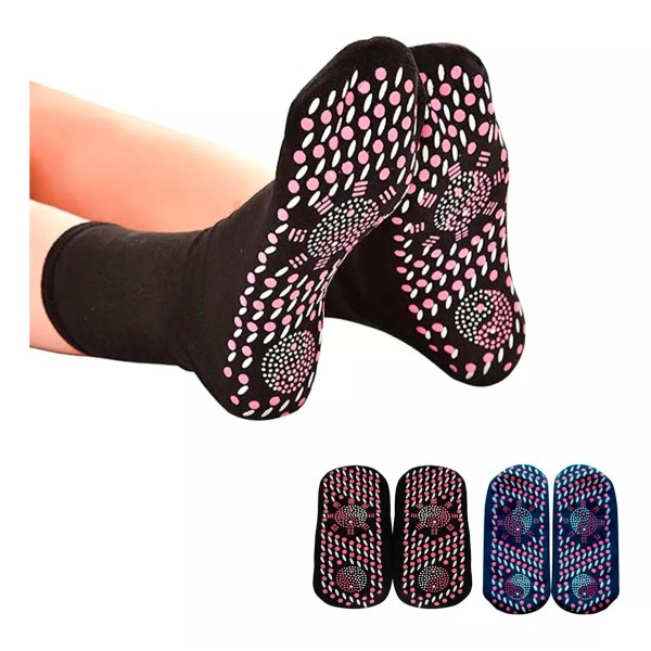SHUX 2 Pares Calcetines Mujer Termicos | Turmalina Y Acupresión