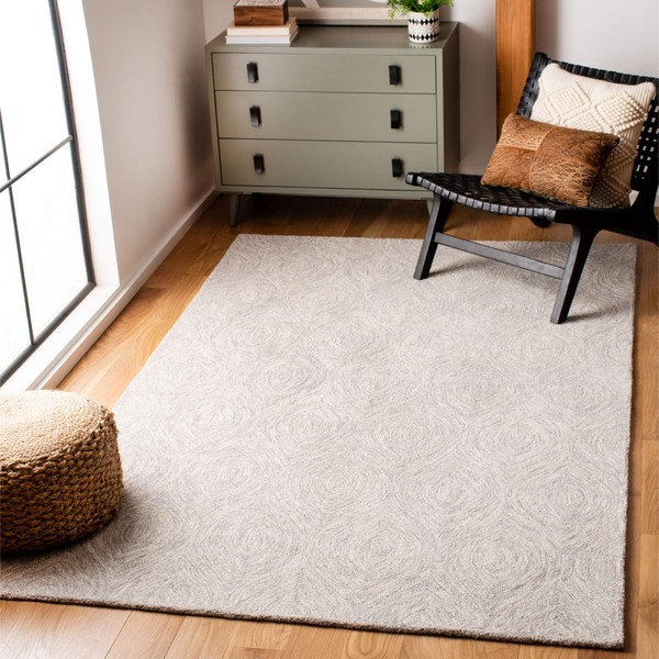 Safavieh Micro-Loop Collection MLP615G Handmade Premium Wool Area Rug, 5'