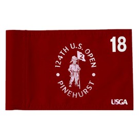 2BUT 2024 US Open Pinehurst Golf Pin Flag Practic Putting Green Golf Flag For Backyard Garden Double-Sewn 600D Nylon Miniature Pin Flag Regulation Tube Flag(Red 8"x6")