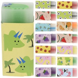 Toyvian Eraser, Pencil Eraser for Elementary School Students, Cute, Disappear, Cute, for School, 15 Pieces, Funny Stationery, Kids, Prizes, Favors, Office (Fruit Sand, Ball Sand, Dinosaur Sand, 5 PCS