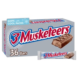 3 MUSKETEERS Milk Chocolate Candy Bars - Full Size Chocolate Bars, 1.92 oz Candy Bar (Pack of 36) Bulk Box