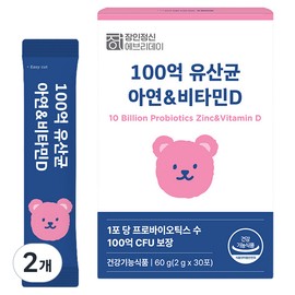 Craftsmanship Everyday Janginjeongsin Everyday 10 Billion Probiotics Zinc & Vitamin D 30p, 60g, 2 packs / 장인정신에브리데이 100억 유산균 아연 & 비타민D 30p, 60g, 2개