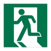 Emergency Exit Weatherproof Sticker 5.9 x 5.9 inches (150 x