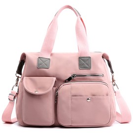 DORRISO Women's Handbag Shoulder Bag Casual Shoulder Bags Large Capacity Shoulder Bag Women's Travel Work Casual Daily Canvas Handbag, pink, shoulder bags