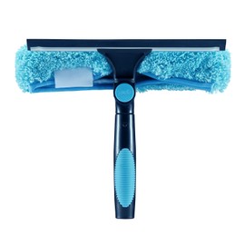 Hicavar 11" Window Squeegee and Microfiber Scrubber 2-in-1 Combo Cleaning Tools (Attachement Only)