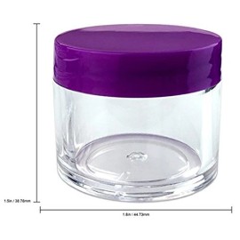 Beauticom 6 Pieces 30G/30ML Round Cosmetic Sample Pot Jars Container Purple Lids BPA Free