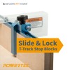 POWERTEC 71703 Table Saw Sled and Blade Guard Kit w/T-Track,