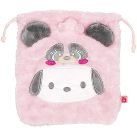 Skater ZKT1-A Boa Drawstring Pouch Pochacco Friends Chubby Sanrio Drawstring Bag, 10.0 x 7.9 inches (25.5 x 20 cm)