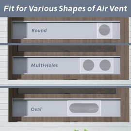 Flamorrow Micro-Mesh Cover for Window Vent Kit, Leaf Guard Mesh Cover for Portable Air Conditioner Window Vent Kit, Universal Anti-Debris Mesh Cover, Easy Install, Prevent Leaves, Debris