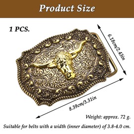 CHENNAN Men's Belt Buckle 40 mm, Belt Buckle Skull for Men, Zinc Alloy Belt Buckles, Gothic Skull Belt Buckle, Wide Application, Suitable for 3.8 to 4 cm Wide Belt, b