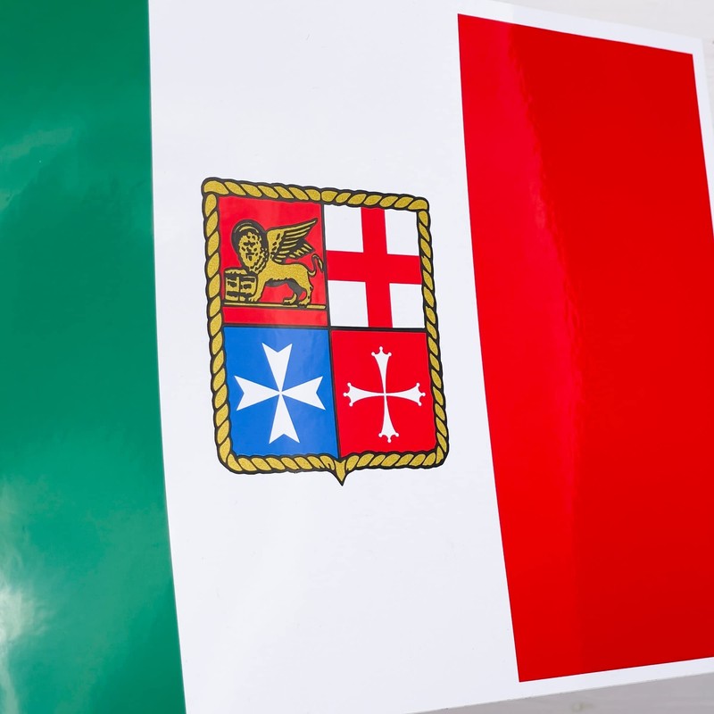 GATE 14 - Italian Flag with Merchant Marine Coat of