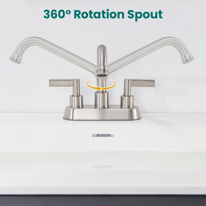 KroBer 4 Inch Centerset Laundry Faucet, 2 or 3 Hole