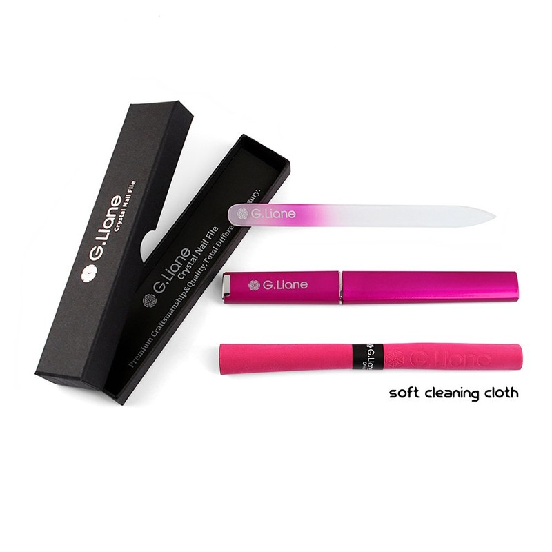 G.Liane Glass Nail File, Professional Crystal Glass Nail File, With