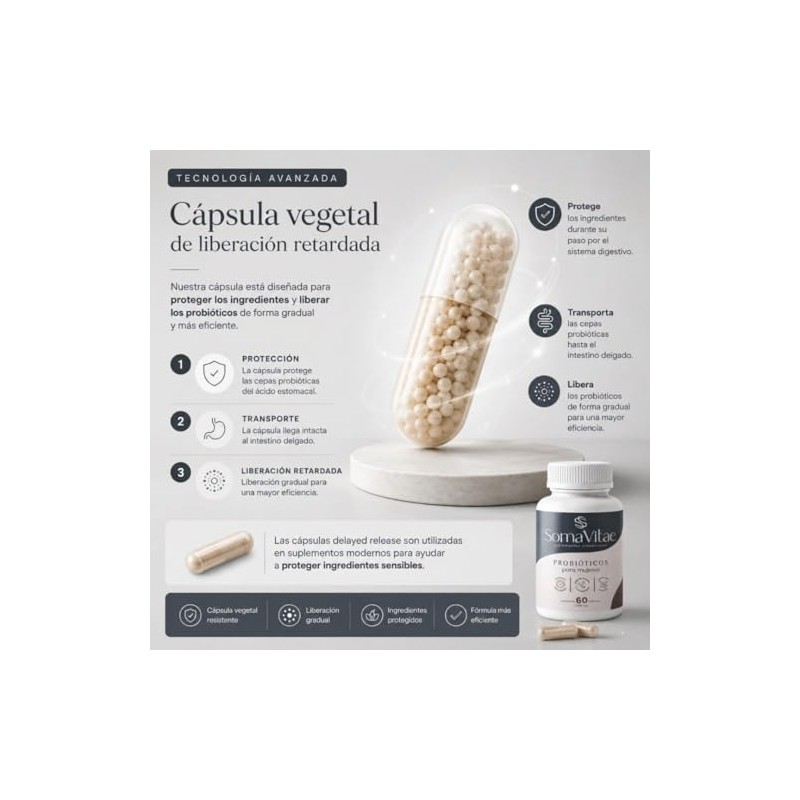 Probioticos Femeninos Cepas Capsulas Meses Salud Digestiva Equilibrio Femenino Liberacion
