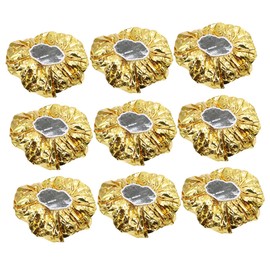 10pcs Hair Heat Cap Aluminum Foil Hair Bonnet Disposable Shower Caps Foil Hair Cap Hair Styling Cap Coloring Cap Heat Insulation Hair Cap Heated Cap Hairdressing Cap Golden NOLITOY