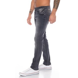 Rock Creek Men's Denim Stretch Regular Fit Stonewashed Jeans W29-W44 (Rc-2108) - Rc-2108 dark grey, size: 33W / 30L