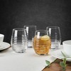 Mikasa Ciara Set of 4 Stemless Red White Wine Glasses,