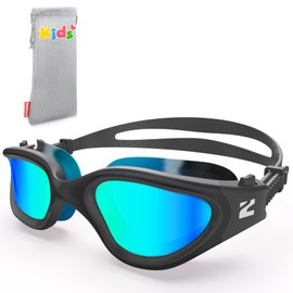 ZIONOR G1MINI Children's Swimming Goggles Ultra Polarised Comfortable Swimming Goggles Anti Fog UV Protection Swimming Goggles for Girls and Boys (Years 3-14) (Mixed Black Grey Blue Gold)