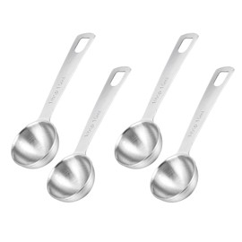 Set of 4 Measuring Spoons, 15 ml Mini Measuring Spoon, Coffee Spoon Scoop, Stainless Steel Spice Spoon, Spice Spoon, Suitable for Baking and Cooking in the Kitchen at Home