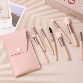 미니 메이크업 브러쉬 8종 파우치 세트 일회용브러쉬 코렉터브러쉬 입술브러쉬 컨투어브러쉬 Mini Makeup Brush 8-Piece Set Disposable Brushes Corrector Brush Lip Brush Contour Brush