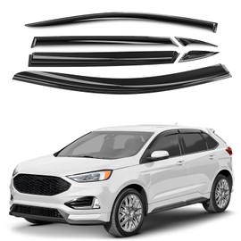 Window Deflectors Smoke Tinted Tape-On Side Window Vent Visor Deflectors Rain Guards Compatible with Ford Edge 2015-2025 - 6 pcs. GW0962
