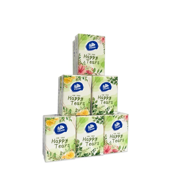 Vinda 3-Ply Mini Pocket Tissues, Portable Series Facial Tissue Travel