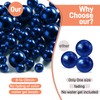 250 PCS Navy Blue Floating Beads No Hole Pearl for