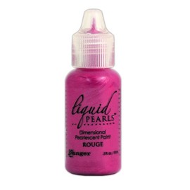 Ranger LPL-28222 Liquid Pearls Glue Paint, Rouge, 0.5 oz