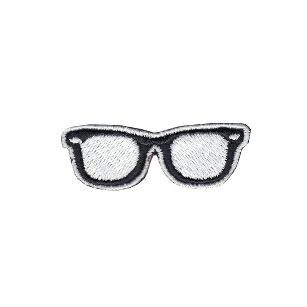 Glasses Emoji Patch Eye Read Iron On Embroidered