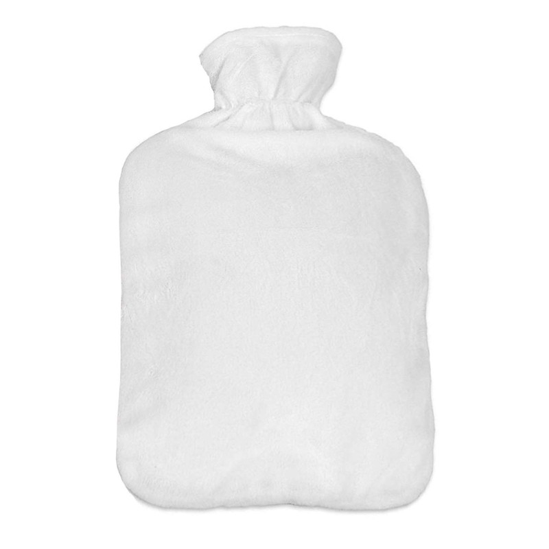 Hot Cold Water-Bottle with Soft Fleece Cover Water-Bag 2 Litre