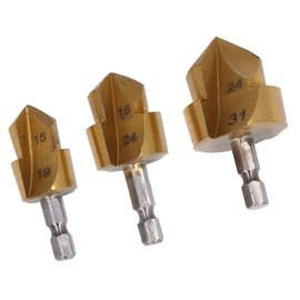 3 Piece Set PPR Lifting Drill High Performance Pipe Reamer Drill PVC Pipe Reamer Tool ABS Pipe Reamer Kit