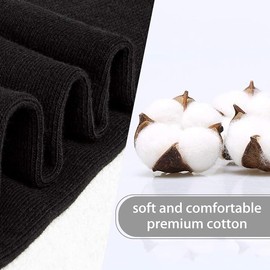FGZ Mens Crew Socks Breathable Cotton Soft Casual Thin Socks for Men or Boys,5 Pairs(Black,10-13)