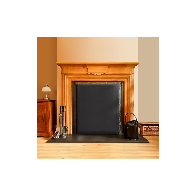 Magnetic Fireplace Draught Excluder Blanket Sustainable Fabric 50cm x 62cm