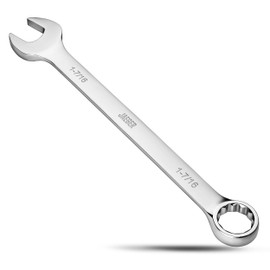 Jaeger 1-7/16 Inch Jumbo Combination Wrench with 15° Offset Box End – Heavy-Duty Metric Wrench with 12-Point Box End, High-Strength Steel, Automotive, Construction, and Mechanical Applications