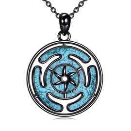 ONEFINITY Hecate Necklace 925 Sterling Silver Wheel Of Hecate Pendant Wiccan Pagan Jewellery Gifts For Women Men