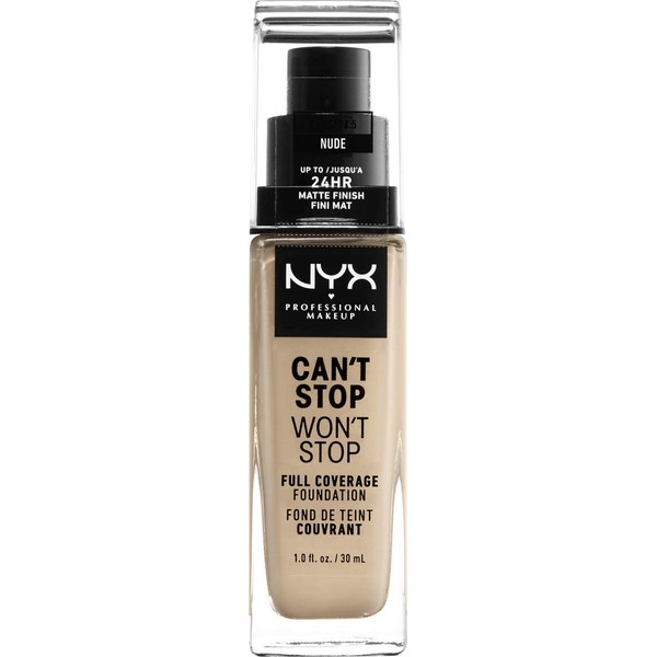 NYX PROFESSIONAL MAKEUP Can't Stop Won't Stop Full Coverage Foundation - Nude, Light With Neutral Undertone