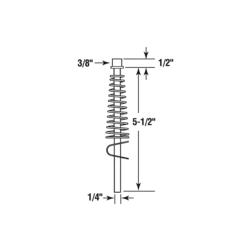 Prime-Line MP6920 Bi-Fold Door Guide Rod, 5-1/2 In. (2 Pack)