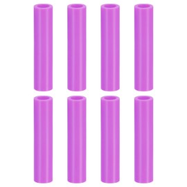 uxcell 8pcs Silicone Straw Tips, Metal Straw Covers, Soft Reusable Straws Tips Fit for 6mm/0.24" OD Stainless Steel Straws, Purple