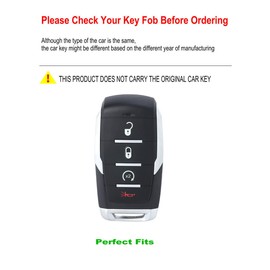YONUFI for Ram Key Fob Cover Case Metal Shell Smart Key Holder Protector Compatible for 2019-2024 Dodge Ram 1500 2500 3500