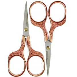 Mini Scissors Stainless Blade Metal Handle 2 Pack Office School Classroom Student Teacher Crafting Fabric Sewing Gift Wrapping All Purpose
