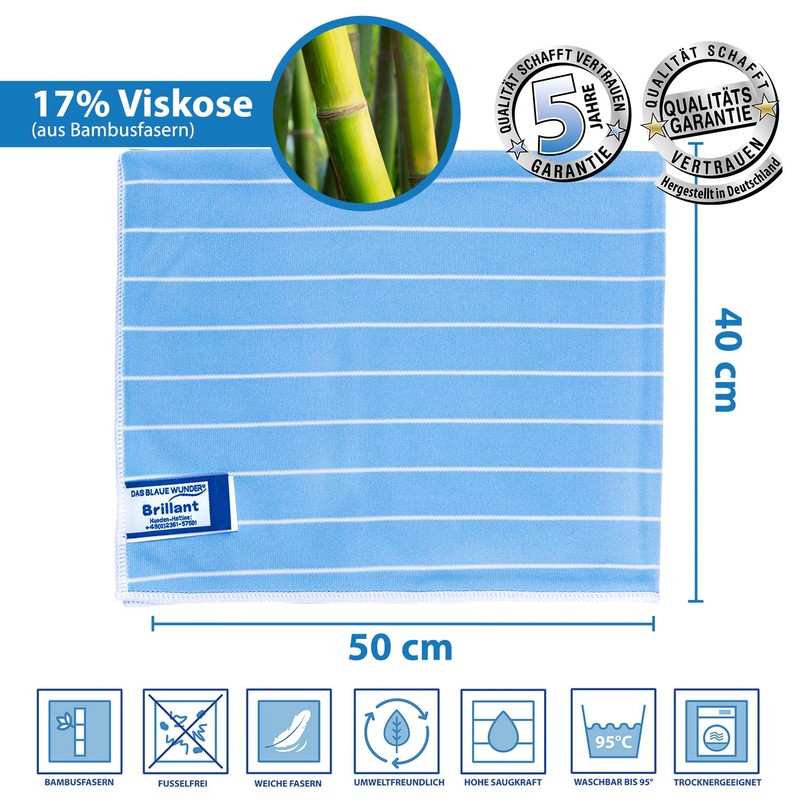 Das blaue Wunder Brilliant Cleaning Cloth, Cleaning Cloths, Streak and