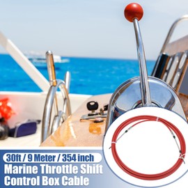 Motoforti 2pcs 30ft 9 Meter 354 Inch Marine Type 3300 / 33C Throttle Shift Remote Control Box Cable for Yamaha Outboard Engine Boat Motor Steering System Red