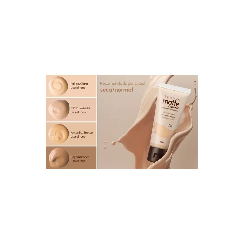Base Líquida Matte Natural 30ml Renova