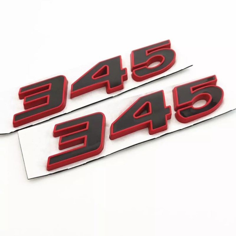 Pair Set 345 Passenger & Driver Side Emblems 3D Badge