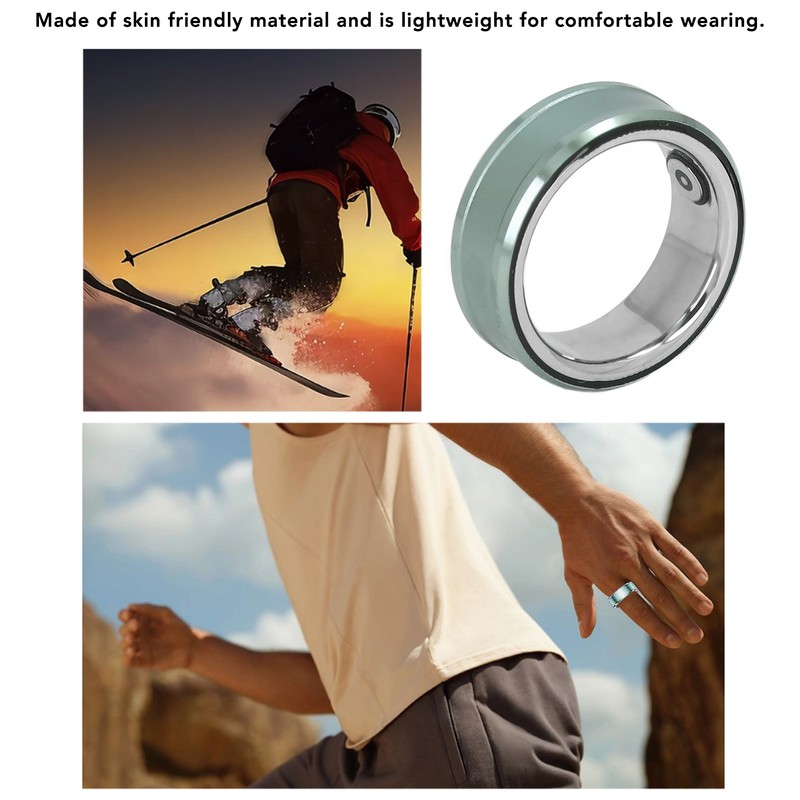 Smart Ring Waterproof Lightweight Ti Alloy Stainless Steel Skin Friendly