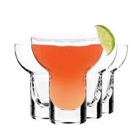 Krosno Cocktail Drinking Glasses, Set of 4, 7.8 Fl Oz, SHAKE N°1, Manhattan, Margarita and Martini, Premium Crystal Glass, Dishwasher Safe, Made in Europe