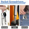 4 Pack Portable Keychain Screwdriver Stainless Steel Multi-Function Key Rings