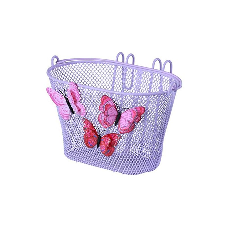 Basil Jasmin Butterfly Basket, Children's Bicycle Basket, purple